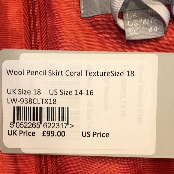 PURE COLLECTION Coral Wool Pencil Skirt - Picture 6 of 7